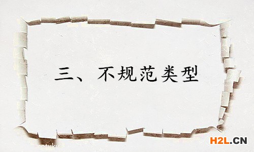 三、不規范類型
