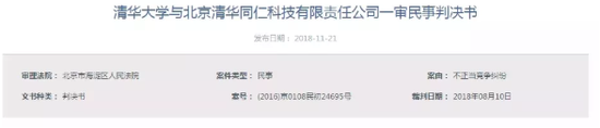 清華大學商標被侵權