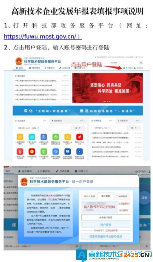 高新技術企業發展年報表填報事項說明