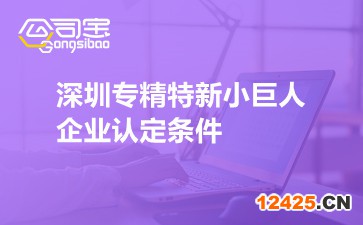 深圳專精特新小巨人企業認定條件