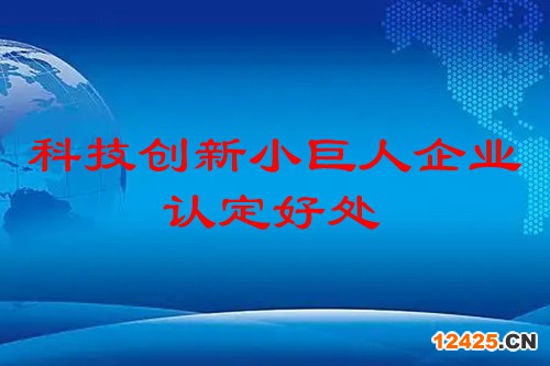 科技創新小巨人企業認定好處