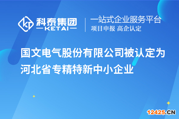 國文電氣股份有限公司被認定為河北省專精特新中小企業