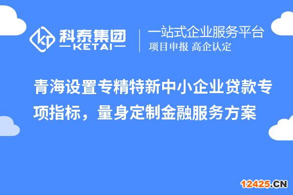 青海設(shè)置專精特新中小企業(yè)貸款專項(xiàng)指標(biāo)，量身定制金融服務(wù)方案