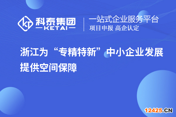 浙江為“專精特新”中小企業發展提供空間保障