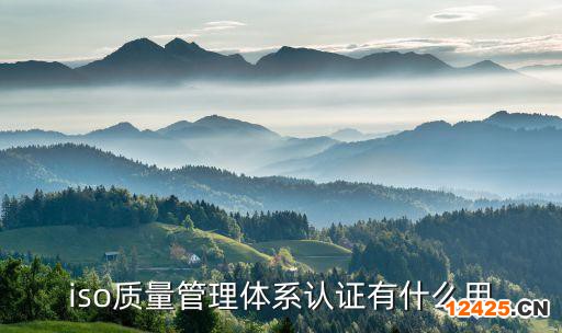 iso質(zhì)量管理體系認(rèn)證有什么用