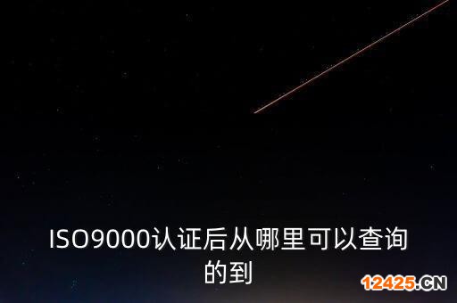 ISO9000認證后從哪里可以查詢的到