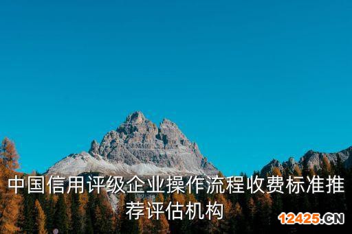 中國(guó)信用評(píng)級(jí)企業(yè)操作流程收費(fèi)標(biāo)準(zhǔn)推薦評(píng)估機(jī)構(gòu)